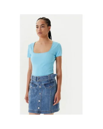 Tricou dama  232-DLUBI, Bumbac, Turcoaz, Turcoaz