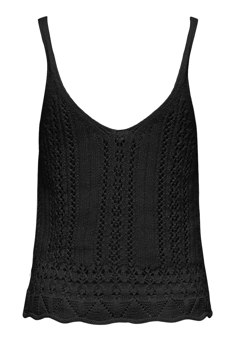 Top dama  15277573, Bumbac/Poliester, Negru, Negru