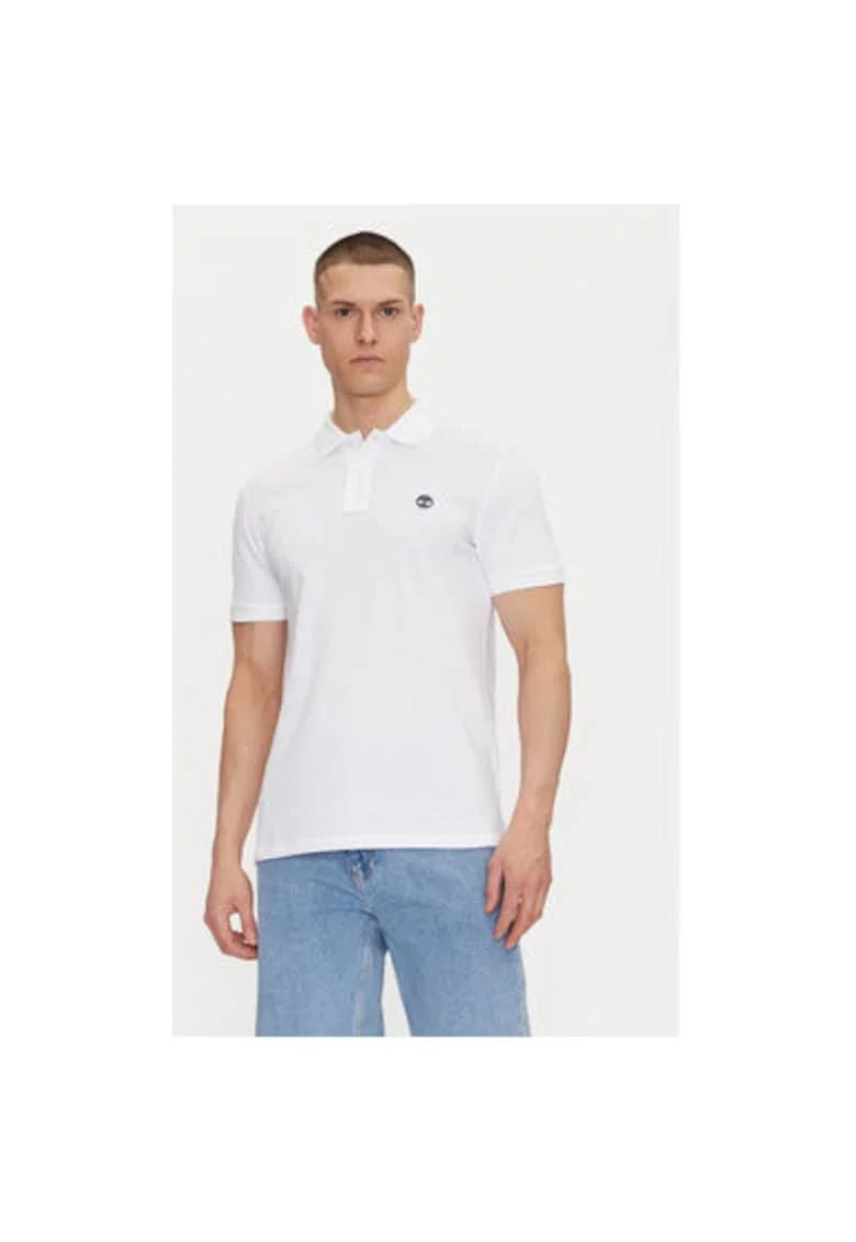 Tricou polo barbati  TB0A6VDP1001, Bumbac organic, XL INTL, Alb