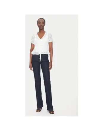 Bluza dama  231-DATE, Poliamida/Bumbac, Alb, Alb
