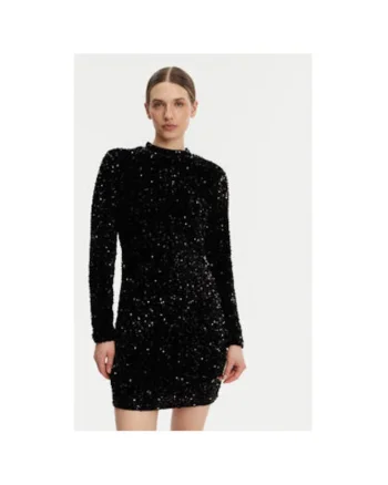 Rochie dama  P4ID6XQY, Poliester, Negru, Negru