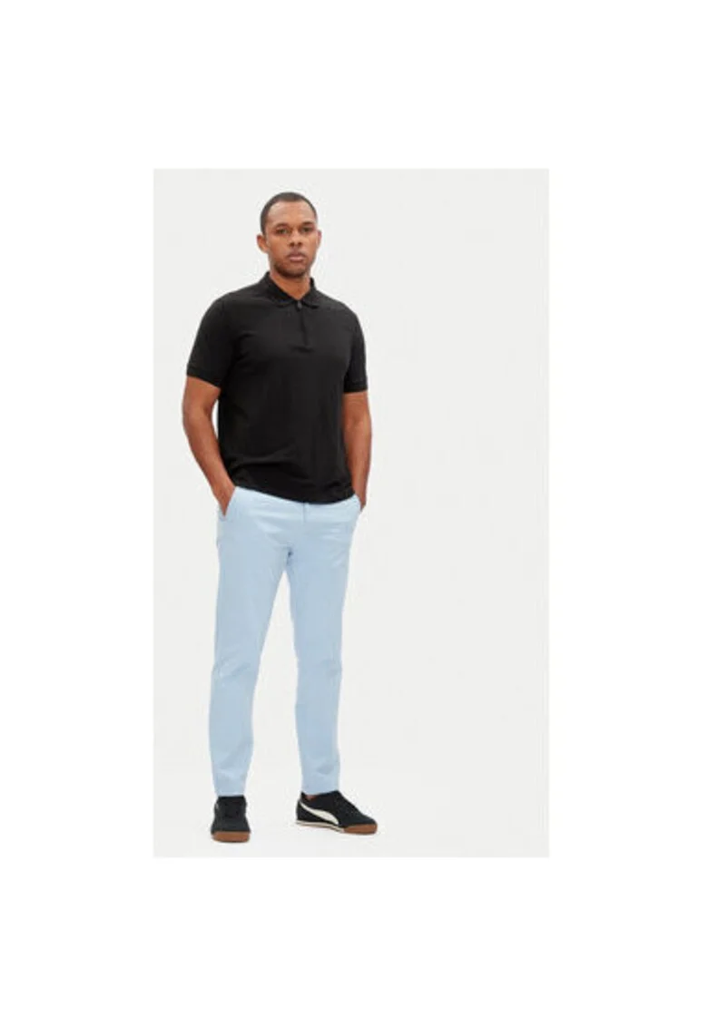 Pantaloni chino barbati  PM211873, Bumbac, Albastru deschis
