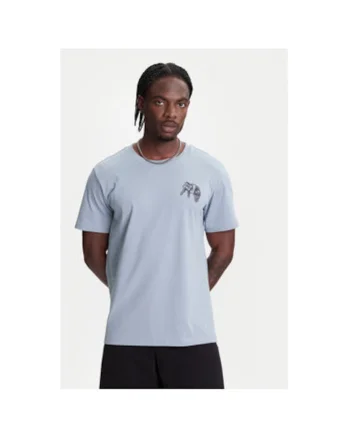 Tricou barbati  10027726-A03, Bumbac, Albastru deschis, Albastru deschis