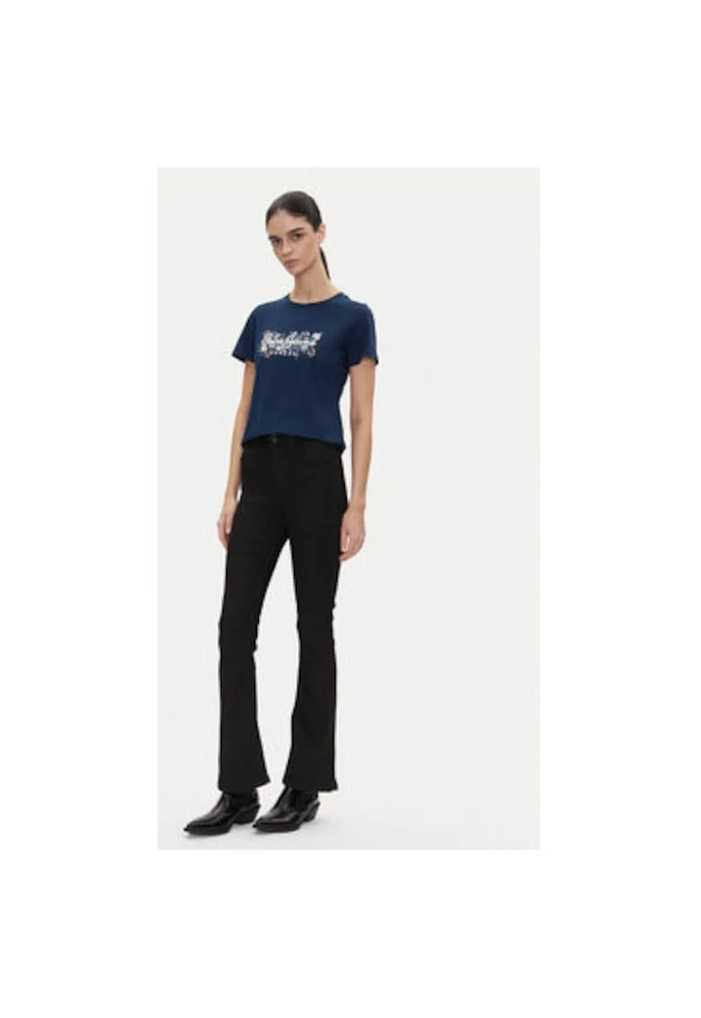 Pantaloni dama  PL204905XM70, Viscoza/Poliester, Negru, Negru