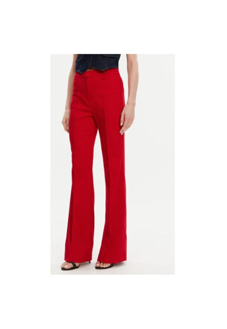 Pantaloni dama  251-PECO.F, Poliester/Viscoza, Rosu, Rosu