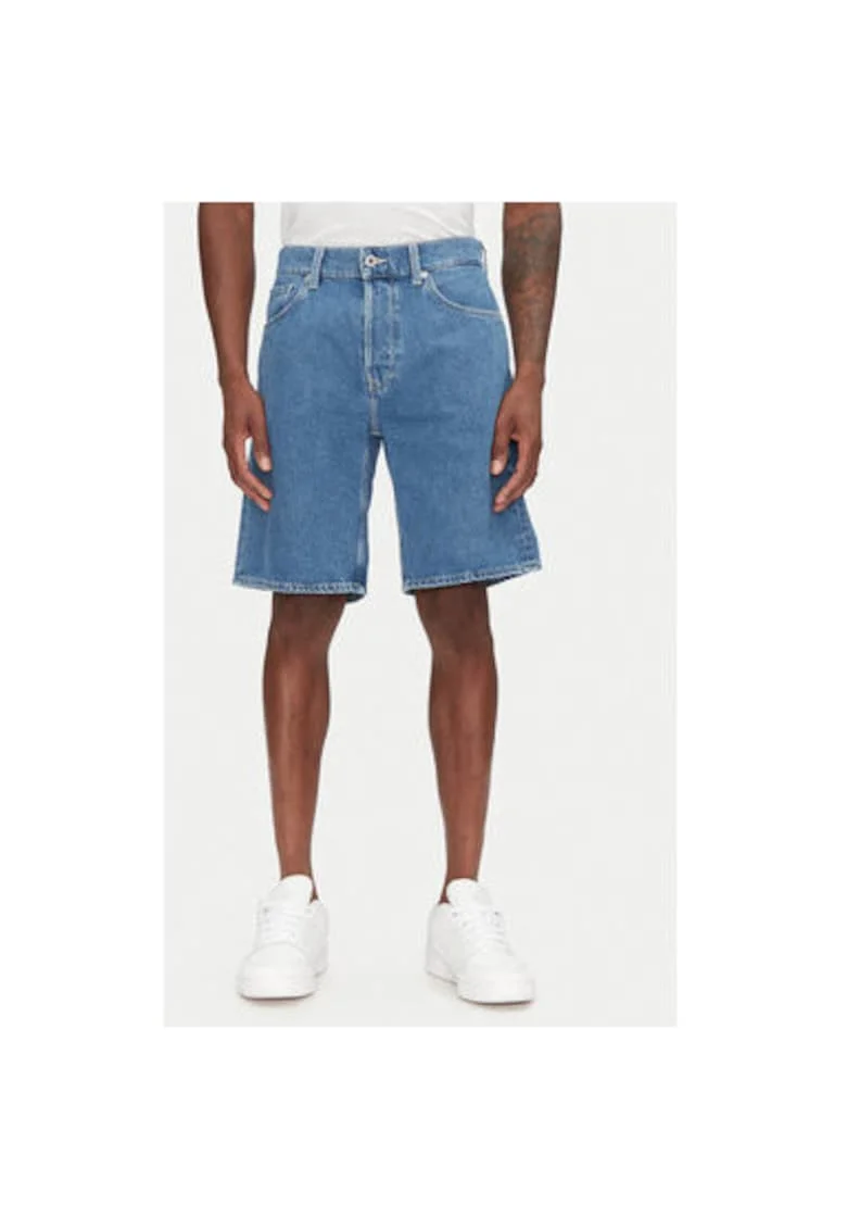 Pantaloni scurti din denim barbati  PM801176ND3, Bumbac, Albastru, Albastru