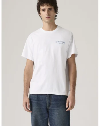 Tricou regular-fit cu imprimeu pe partea din spate, Alb optic