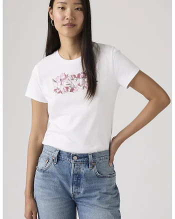 Tricou din bumbac cu imprimeu, Roz pastel/Alb optic