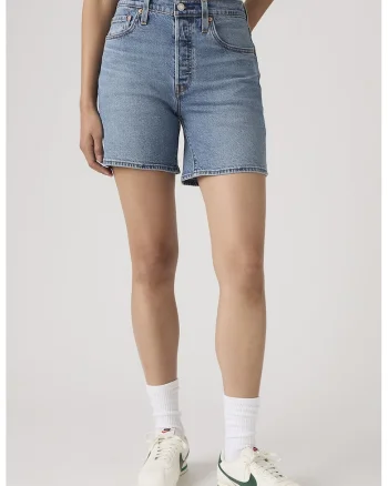 Blugi scurti slim-fit, Albastru