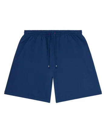 Pantaloni scurti de trening din amestec de bumbac, Albastru inchis