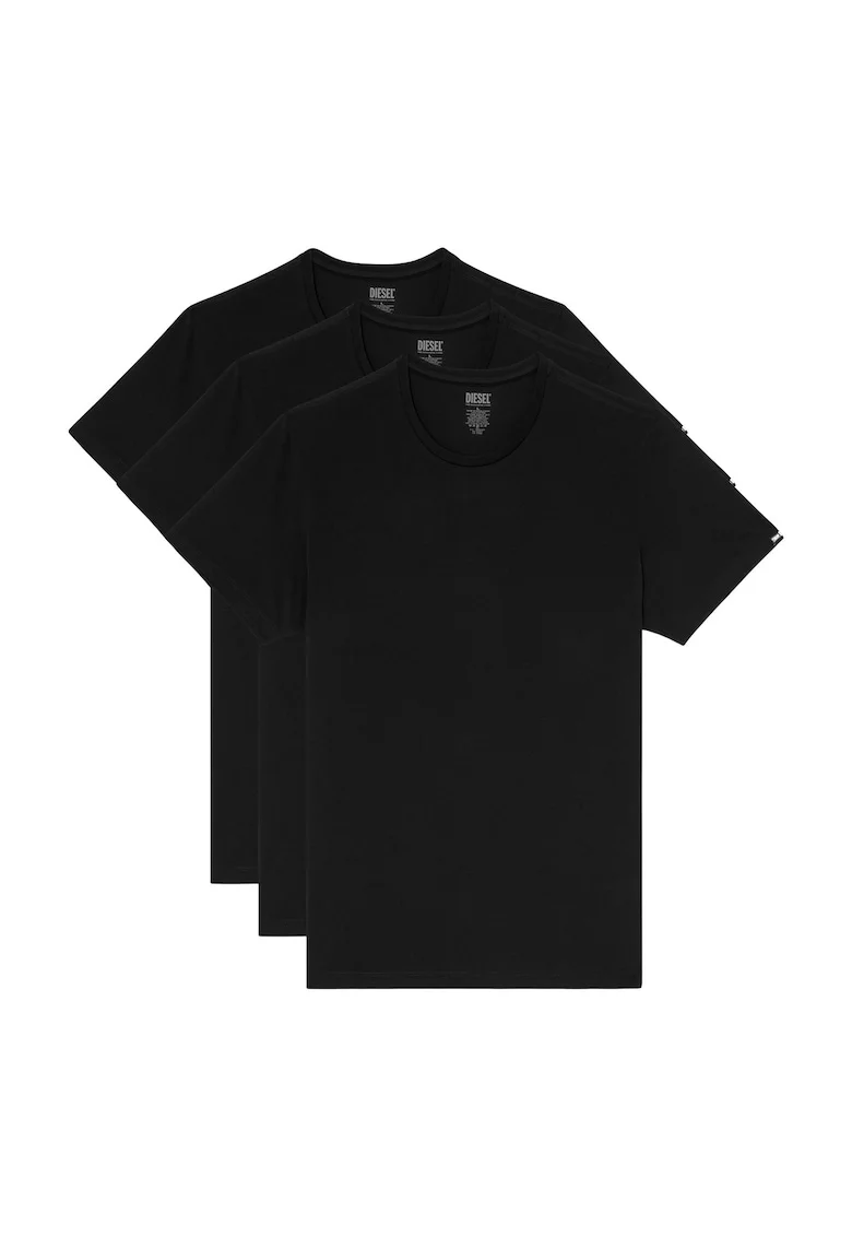 Set de tricouri de bumbac - 3 piese, Negru