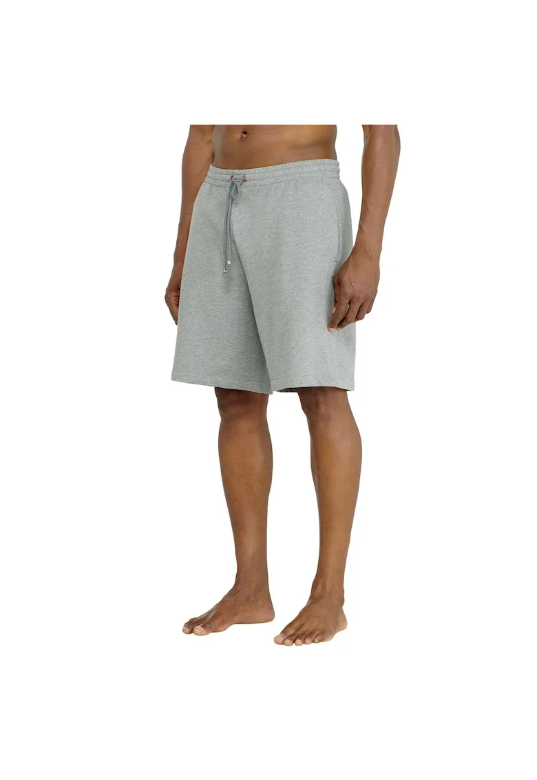Pantaloni scurti de trening din amestec de bumbac, Gri