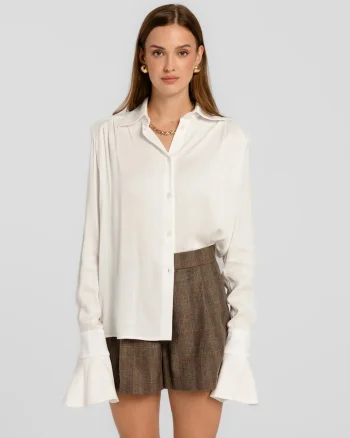 Pantaloni scurti cu model cu carouri Gante, Maro