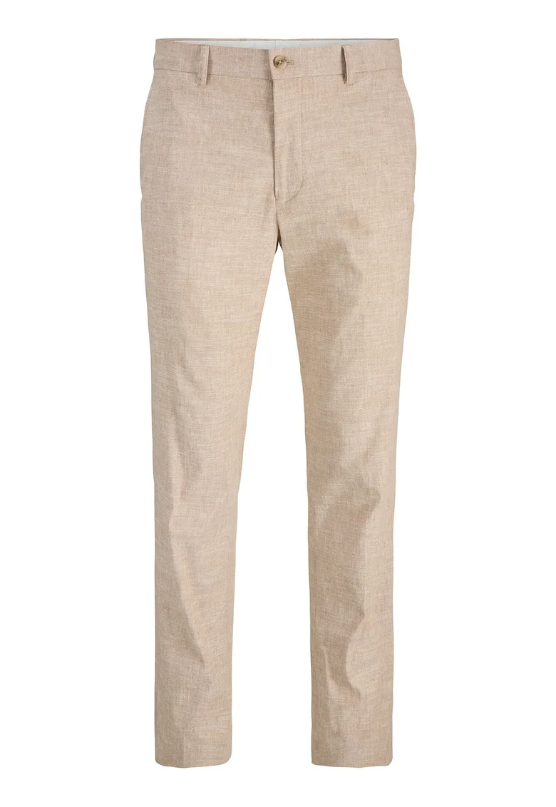 Pantaloni chino barbati Jack Jones, 12228724, In/Bumbac, Bej, Bej