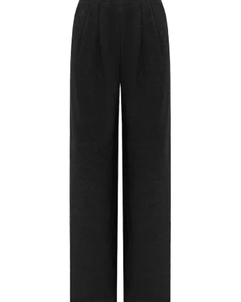 Pantaloni cu croiala ampla Ora, Negru