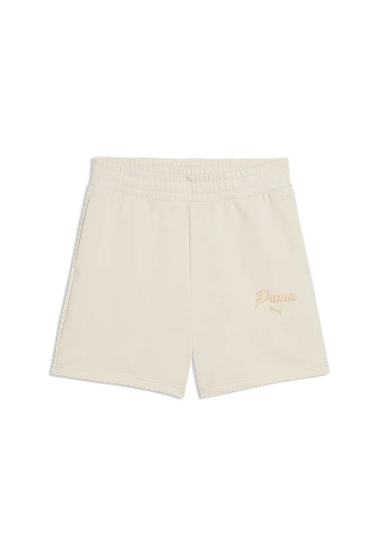Pantaloni scurti din amestec de bumbac cu logo Alpine, Alb fildes/Piersica