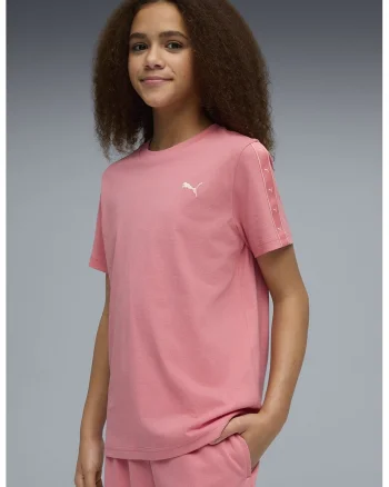Tricou din bumbac cu logo, Roz somon