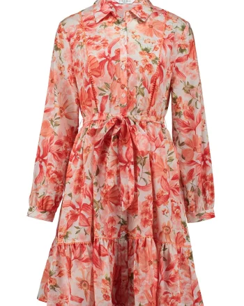 Rochie-camasa cu model floral Felina