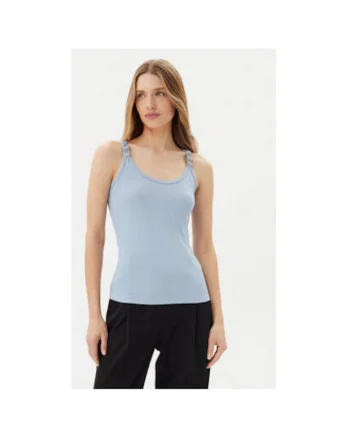 Top dama  251-DIDOA, Viscoza/Poliester, Albastru deschis, Albastru deschis