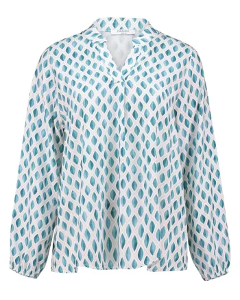 Bluza vaporoasa cu model geometric