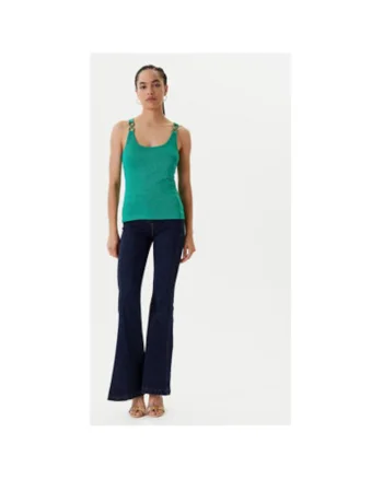 Top dama  251-DIDONI, Viscoza/Poliester, Verde, Verde