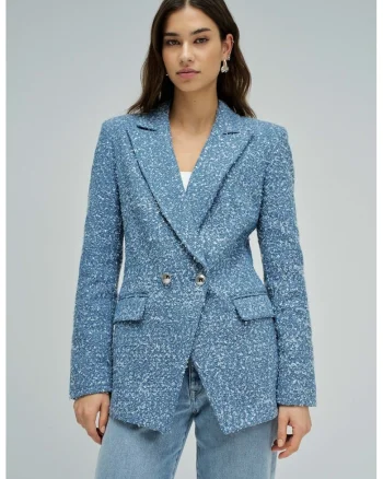 Sacou din tweed cu paiete,
