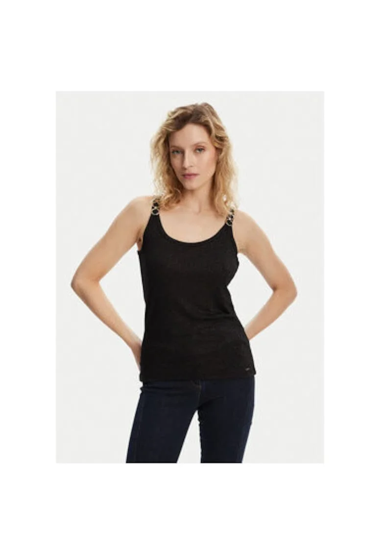 Top dama  251-DIDOA, Viscoza/Poliester, Negru, Negru