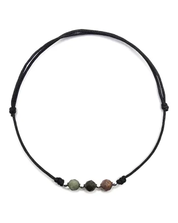 Bratara handmade, ajustabila, din argint 925,  pietre sempretioase turmalina, multicolor