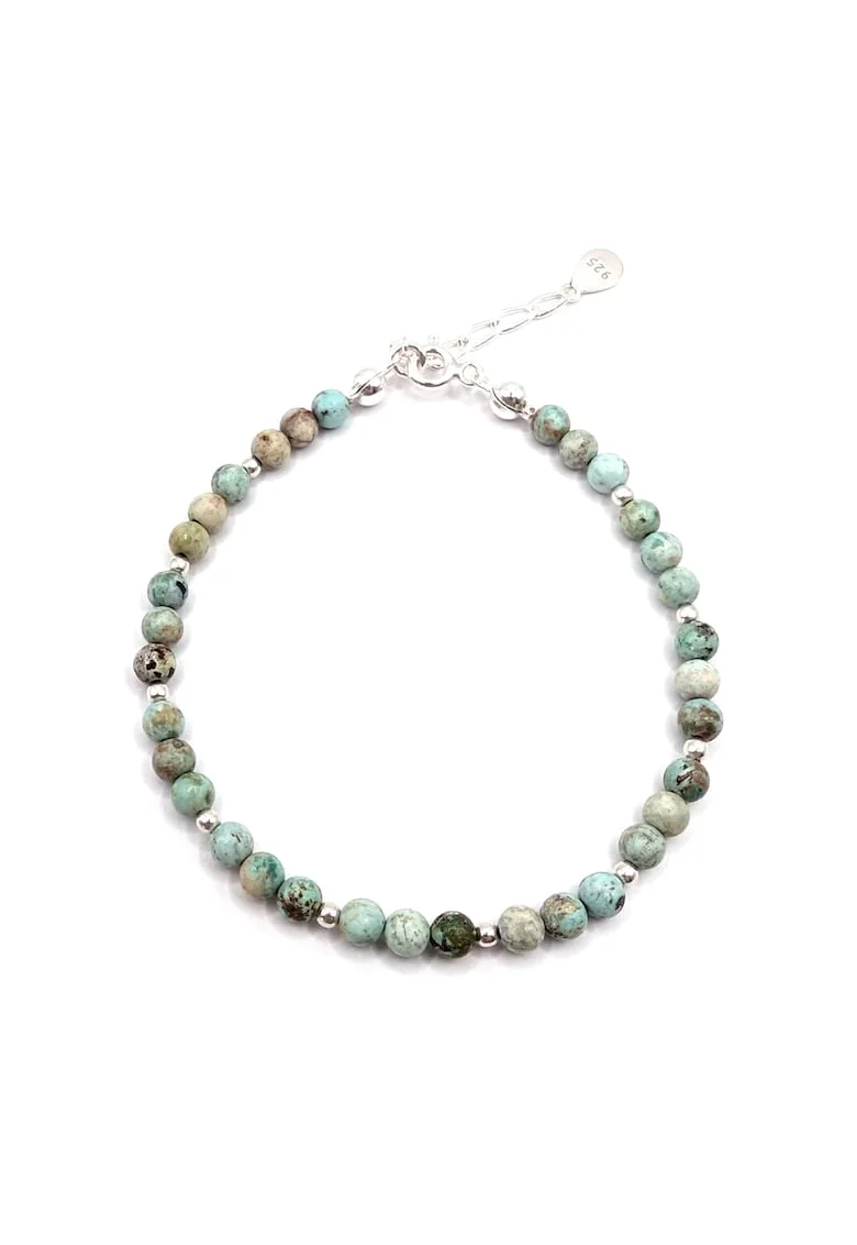 Bratara handmade, ajustabila, din argint 925,  pietre semipretioase turcoaz natural Peru, multicolor, max. 20.00 cm