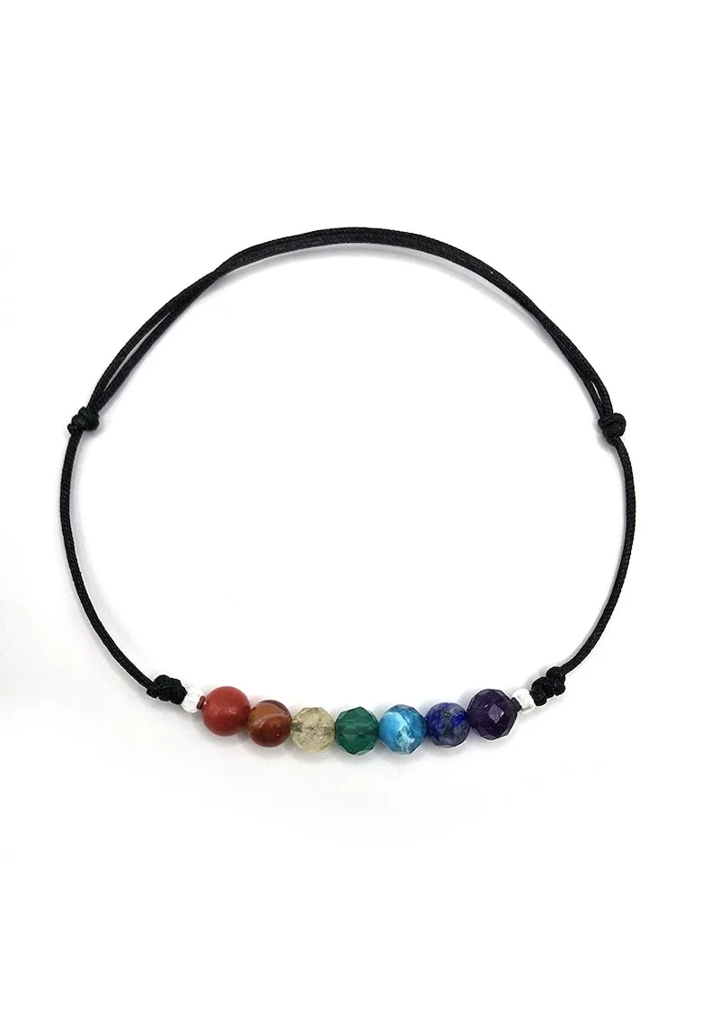 Bratara handmade, ajustabila, din argint 925,  pietre sempretioase, multicolor