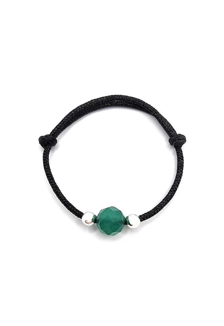Inel handmade, ajustabil, din argint 925,  pietre sempretioase, Verde
