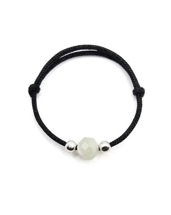 Inel handmade, ajustabil, din argint 925,  pietre sempretioase, Alb