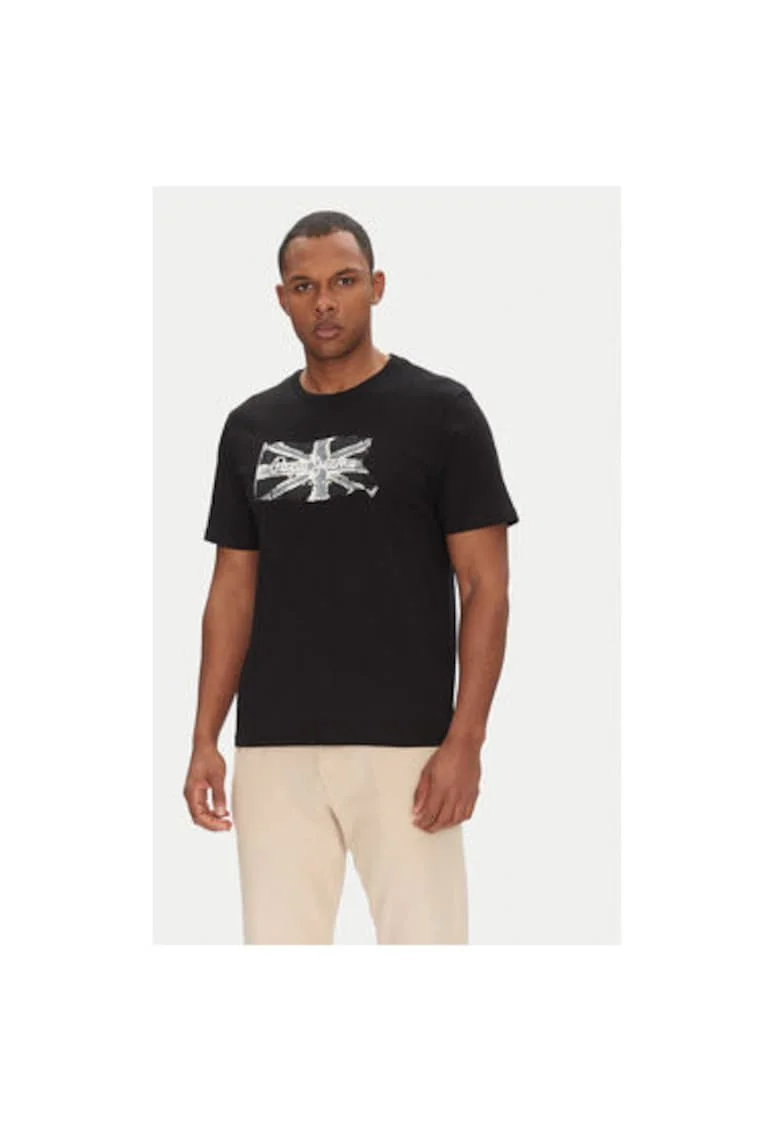 Tricou barbati  PM509720, Bumbac, Negru, Negru