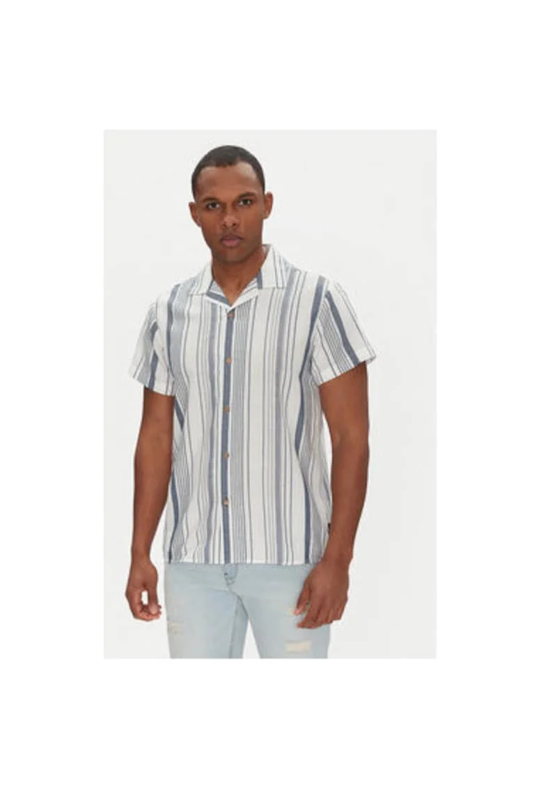 Camasa barbati  INLINDOS 20-531, Bumbac/Viscoza, Alb, Alb