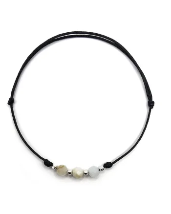 Bratara ajustabila din argint,  pietre sempretioase opal, multicolor