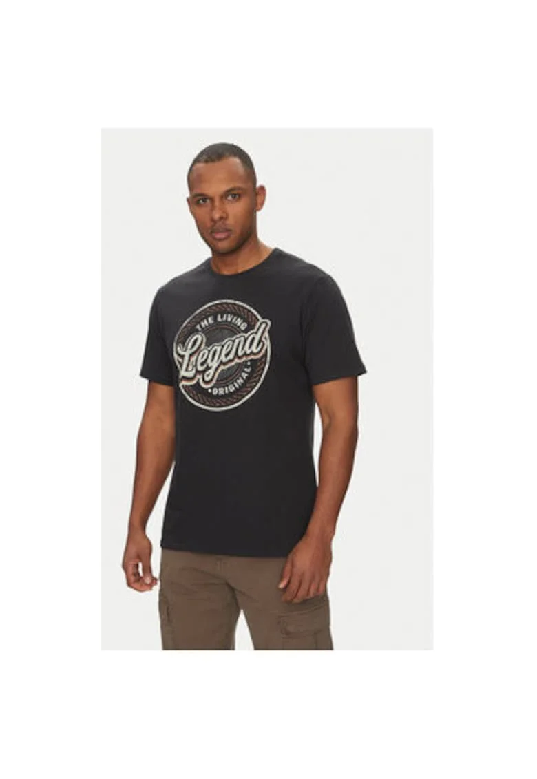 Tricou barbati  20717760, Bumbac, Negru, Negru