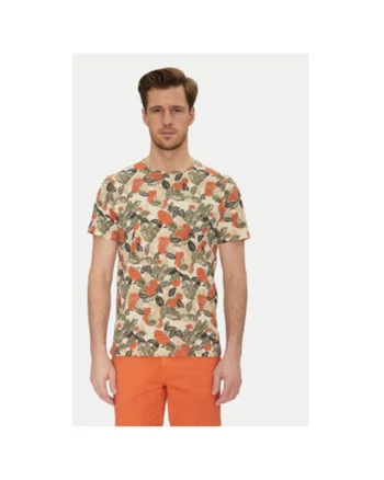 Tricou barbati  20717778, Bumbac, Bej, Bej