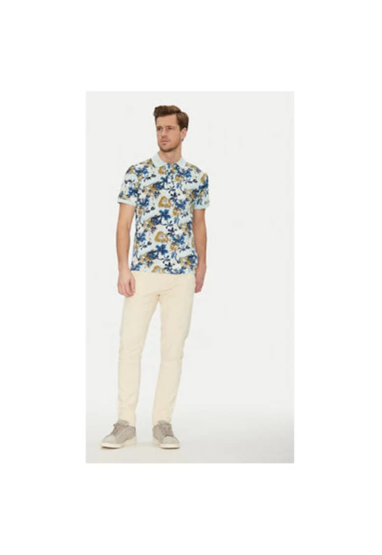 Tricou polo barbati  20718253, Bumbac, Albastru, Albastru