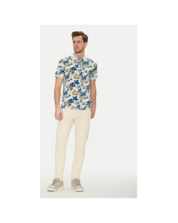 Tricou polo barbati  20718253, Bumbac, Albastru, Albastru