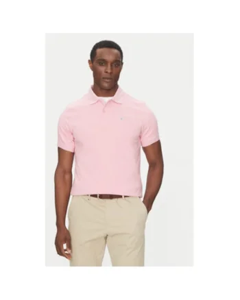 Tricou polo barbati  MML0358PI51, Bumbac, Roz, Roz