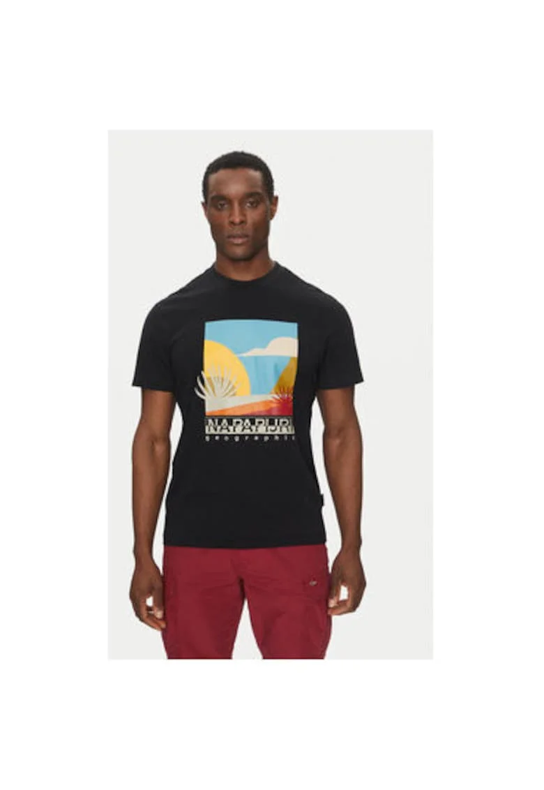 Tricou barbati  NP0A4IE39411, Bumbac, Negru, Negru
