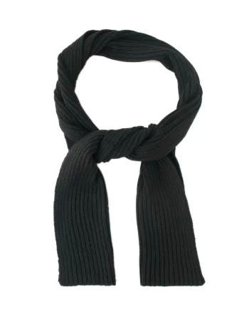 Fular din tricot cu striatii Wilbert, Negru