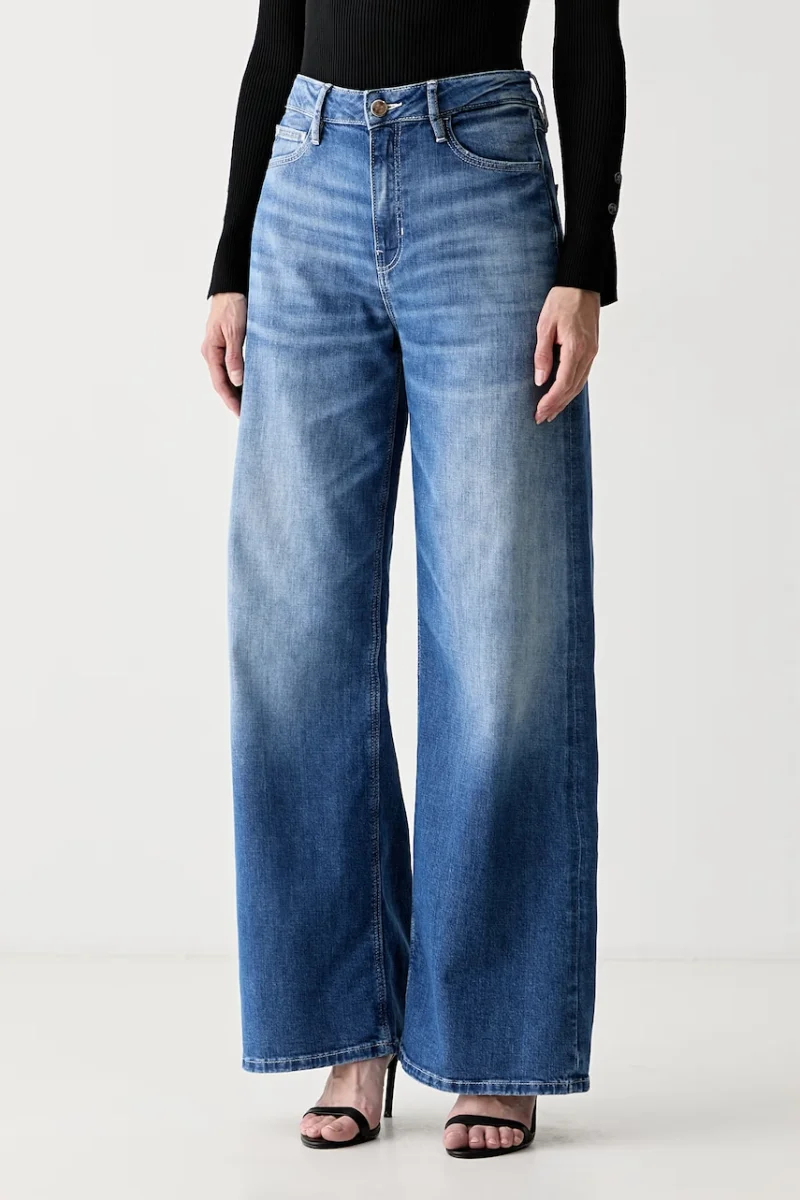 Guess blugi wide leg pentru femei BELLFLOWER