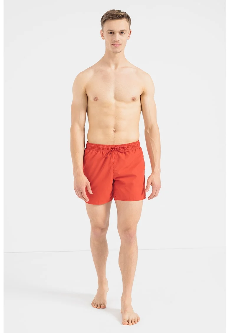 Pantaloni scurti de baie cu snur in talie, Rosu