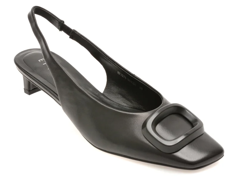 Pantofi eleganti EPICA negri, HF1576, din piele naturala