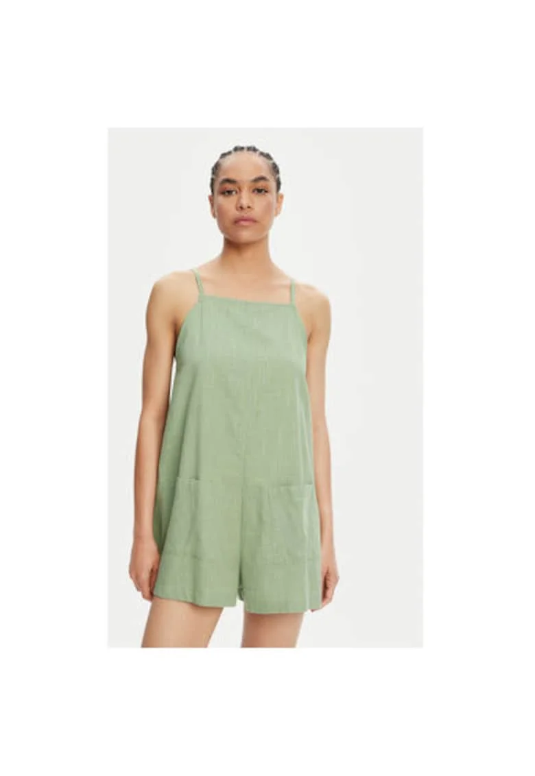 Salopeta dama  ERJWO03014, Bumbac/Viscoza, Verde, Verde
