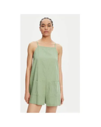 Salopeta dama  ERJWO03014, Bumbac/Viscoza, Verde, Verde