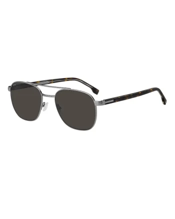 Ochelari de soare aviator cu logo, Maro/Argintiu
