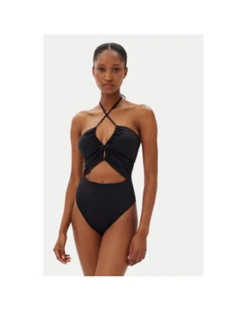 Costum de baie dama  EBJX100105, Sintetic, Negru, Negru