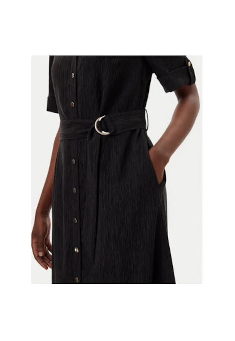 Camasa stil rochie dama  13002000, Viscoza/Poliester, Negru, Negru